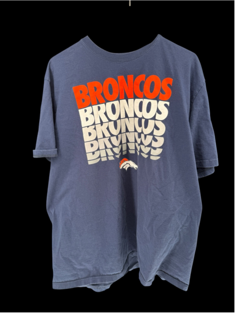 Men's Nike Denver Broncos T-Shirt XXL Blue Orange Short Sleeve Tee